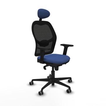 Sedia Ufficio con Poggiatesta Jorquera Piqueras y Crespo 2D036G1 Blu Marino
