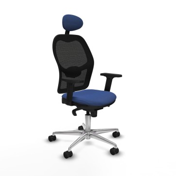 Sedia Ufficio con Poggiatesta Jorquera Piqueras y Crespo 2D086N1 Blu Marino