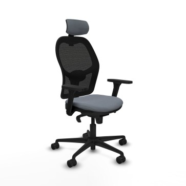 Sedia Ufficio con Poggiatesta Jorquera Piqueras y Crespo 3D036N2 Grigio