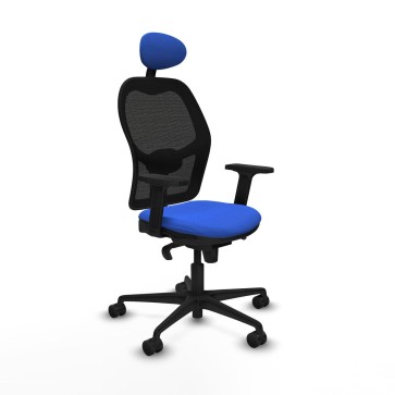 Sedia Ufficio con Poggiatesta Jorquera Piqueras y Crespo 2D036N1 Azzurro