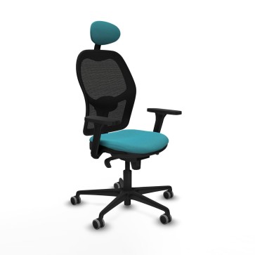 Sedia Ufficio con Poggiatesta Jorquera Piqueras y Crespo 3D036G1 Turchese