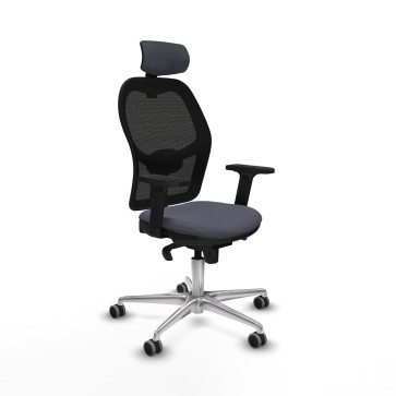 Sedia Ufficio con Poggiatesta Jorquera Piqueras y Crespo 2D086G2 Grigio scuro