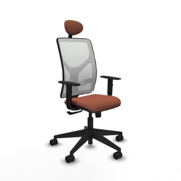 Sedia Ufficio con Poggiatesta Motilla Piqueras y Crespo 1D066N1 Bianco Marrone