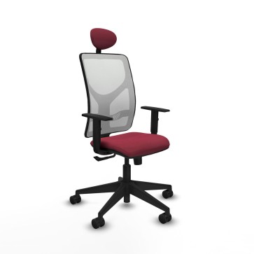 Sedia Ufficio con Poggiatesta Motilla Piqueras y Crespo 1D066N1 Rosso Granato