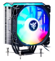 Dissipatore ad aria ICY-4HLA - Skt universale, 150W TDP, 4 HP, ventola 12cm, full black, ARGB