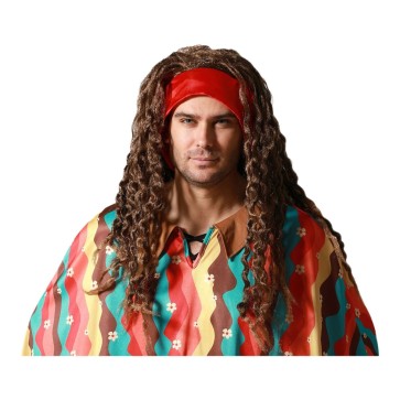 Parrucca Castano Hippie