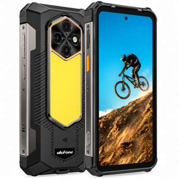 Ulefone RugKing 5 Pro 4G 256GB Nero/Arancione – 8GB RAM, Dual SIM, 6,78", Batteria 20000mAh, Android 16, USB-C