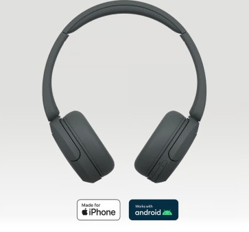 Sony Cuffie Bluetooth wireless WH-CH520 - Durata della batteria fino a 50 ore con ricarica rapida, stile on-ear - Nero