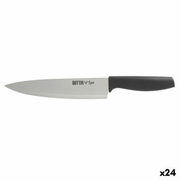 Coltello da Cucina Quttin Laos Nero Argentato 20 cm (24 Unità)
