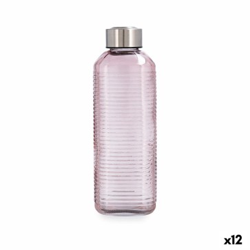 Bottiglia d'acqua Quid Velvet Rosa Vetro 1 L (12 Unità)