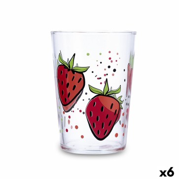 Bicchiere di acqua Luminarc Fresas Multicolore Vetro Fragole 500 ml (6 Unità)