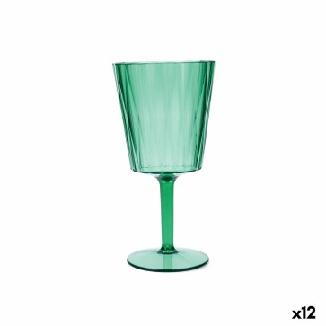 Calice Quid Iris Verde Plastica 350 ml (12 Unità)