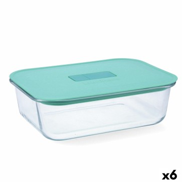 Porta pranzo Ermetico Luminarc Joy Azzurro Vetro 1,5 L (6 Unità)