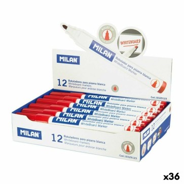 Set di Pennarelli Milan Lavagna bianca 12 Pezzi (36 Unità)