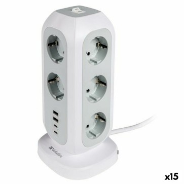 Ciabatta Multipresa Verbatim Bianco (2 m) (15 Unità)
