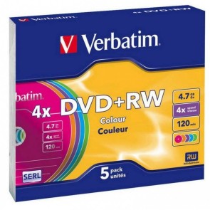 DVD-RW Verbatim Multicolore 5 Unità 4x 4,7 GB