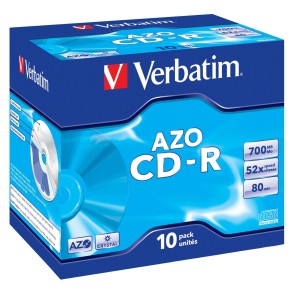 CD-R Verbatim CD-R AZO Crystal 700 MB (10 Unità)
