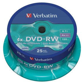 DVD-RW Verbatim    25 Unità Multicolore 4,7 GB 4x