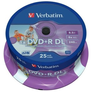 DVD-R Verbatim    25 Unità 8,5 GB 8x