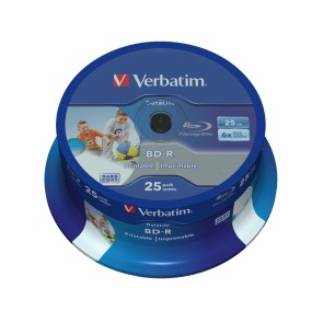 Blu-Ray BD-R Riscrivibile Verbatim Wide Inkjet Datalife 25 Unità 25 GB 6x