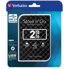 Hard Disk Esterno Verbatim Store 'n' Go 2 TB USB 3.0 HDD 2,5"