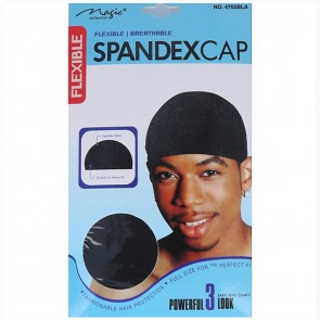 Cappello Magic Spandex Nero Protettore per Capelli