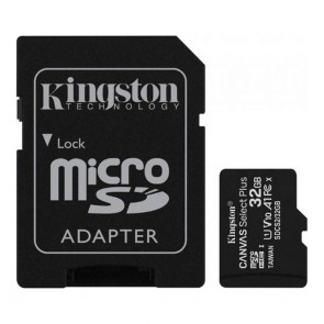 Scheda Di Memoria Micro SD con Adattatore Kingston CANVAS Select Plus 32 GB Nero