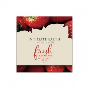 Lubrificante Oral Pleasure Fresh Strawberries Foil 3 ml Intimate Earth Fragola