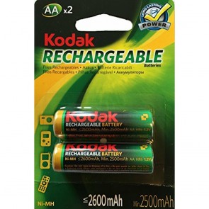 Batterie Ricaricabile LR6 Kodak NI-MH 2600 mAh (2 pcs)