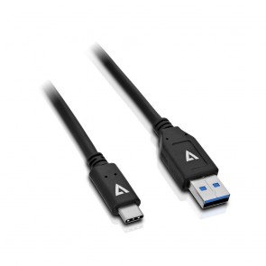 Cavo USB A con USB C V7 V7U3.1AC-1M-BLK-1E   Nero