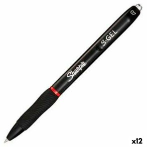Penna gel Sharpie S-Gel Retrattile Rosso 0,7 mm (12 Unità)
