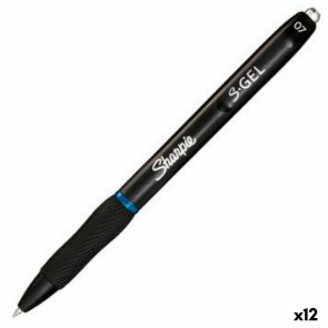 Penna gel Sharpie S-Gel Retrattile Azzurro 0,7 mm (12 Unità)