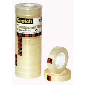 Nastro Adesivo Scotch Trasparente (12 x 33 mm) (12 Unità)