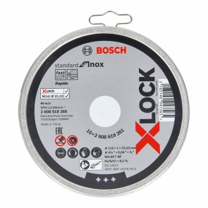 Disco da taglio BOSCH X-Lock Standard 2608619266 Ø 11,5 cm (10 Unità)