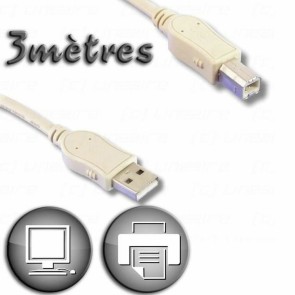 Cavo USB 2.0 A con USB B Lineaire 3 m Beige