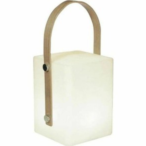 Lampada da tavolo Lumisky Tiky 10 x 10 x 25 cm Bianco Marrone Bambù Plastica