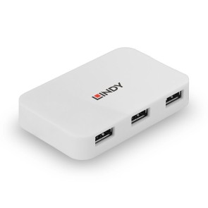 Hub USB LINDY 43143 Bianco