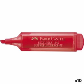 Evidenziatore Faber-Castell Textliner 46 Rosso 10 Unità