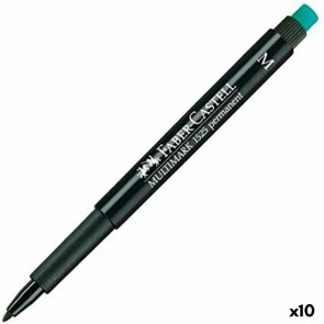 Marcatore permanente Faber-Castell Multimark 1525 M Nero (10 Unità)