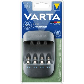 Caricabatterie Varta Eco Charger 4 Batterie AA/AAA