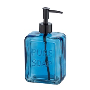 Dispenser di Sapone Wenko Pure Soap 550 ml Azzurro Vetro