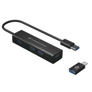 Hub USB Conceptronic Nero