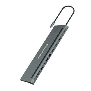 Hub USB Conceptronic 110518707101 Grigio 100 W (1 Unità)