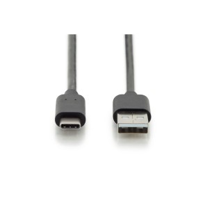 Cavo USB A con USB C Digitus by Assmann AK-300148-030-S Nero 3 m