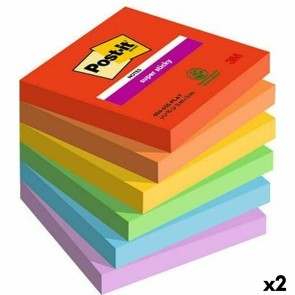 Note Adesive Post-it Super Sticky 76 x 76 mm Multicolore (2 Unità)