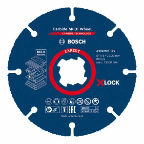 Disco da taglio BOSCH X-Lock Expert 2608901192 Tutti i tipi di materiali Ø 115 mm
