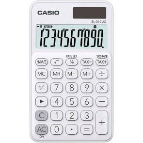 Calcolatrice Casio SL-310UC-WE Bianco Plastica 7 x 0,8 x 11,8 cm