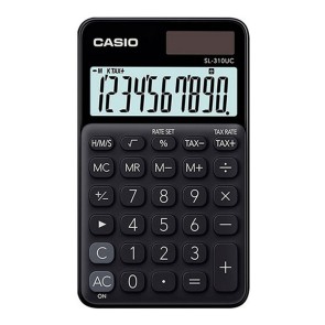 Calcolatrice Casio Nero Tascabile (0,8 x 7 x 11,8 cm)