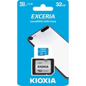Scheda Di Memoria Micro SD con Adattatore Kioxia Exceria UHS-I Classe 10 Azzurro 32 GB