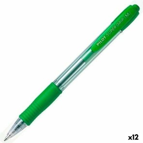 Penna Pilot Supergrip Verde Sfera 0,4 mm 12 Unità